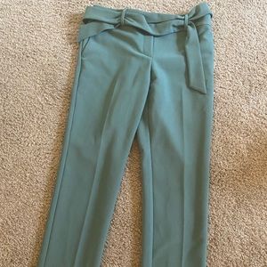 comfy work pants with fun bow belt tie